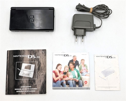 Nintendo DS Lite - Onyx Black - Console - Complete In Box - SNR UEF29427390 (B Grade) (Used)